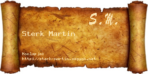 Sterk Martin névjegykártya
